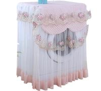 Washing Machine Cover, Lace Dustproof Tumble Dryer Cover for Home Laundry Dust Proof Anti-aging，Washing Machine Cover Lace Washing Machine Cover Front Load Dryer Cover Dustproof Floral (Pink)