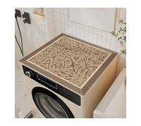 Washing Machine Cover Retro Washing Machine Cover Mat Cabinet Fridge Top Dust ProtectorDrain Pad Kitchen Dish Dry Mat Microwave Oven Cover For Washing Machine(Brown6)