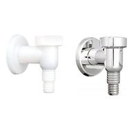 Washing Machine/Dishwasher Waste Pipe Drain Trap/with Non Return Valve / 90° Degree Angle Fitting/Plastic Self Cutting Out Nozzle Valve/Available in White and Chrome. (Chrome)