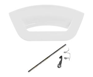 Washing Machine Door Handle Kit for Hotpoint Futura - White Plastic Lever Replacement - Fits WMXTF942PUKR WMXTF942PUK WMFUG863PUK WMFUG942PUK - Replaces C00507932 C00285747