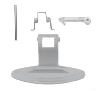 Washing Machine Door Handle Lever Kit ABS Metal Front Load Washer Door Handle Replacement Silver Gray Sturdy Door Handle Buckle for Hotpoint Washing Machines for Easy Install Washing Machine Door Hook