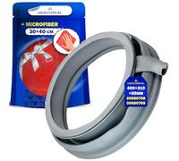 Washing Machine Door Seal 400 x 310 x 85 mm with the Original Code 00680768 680768 00680769 680769 00772653 00772658 for Bosch for Siemens for Balay - Complete with Microfibre Cloth - MONTERAL