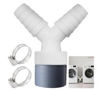 Washing Machine Drain Adapter,3 PCS 0.75"-0.95" Dishwasher Double Y-Shaped Connection Adapter for Hose with Input Connector of Outlet 40 Mm Pipe with 2 Hose Clamp