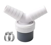Washing Machine Drain Adapter Drain Y Connection Adaptor for Dishwasher and Washing Machine for Pipe Diameter 40 mm, Input Diameter 0.75"-0.95" with Hose Clamp for Dishwasher Tumble Wash Machinee