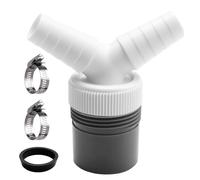 Washing Machine Drain Adapter Y-Connector, Double Connection Y-Shaped Waste Pipe Connector, 0.75"-0.95" Y-Piece Splitter Connector Drain Adaptor for Hose Diameter 40 mm Input with Hose Clamp