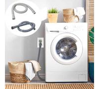 Washing Machine Drain Hose Extension for Balcony Fitting For Full Automatic and Top Loading Washers to Enhance Water Discharge Efficiency (black-1.5m)