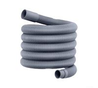 Washing Machine Drain Hose Extension Set with Adapter and U-Shaped Holder Gray PP Construction for Easy Installation and Flexible Routing Includes Clamps for Secure Fit(002)