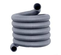 Washing Machine Drain Hose Extension Set with Adapter and U-Shaped Holder Gray PP Construction for Easy Installation and Flexible Routing Includes Clamps for Secure Fit(003)