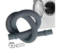 Washing Machine Drain Hose - Universal Fit Extension Kit, Flexible Corrugated Pipe with Secure Clamp, Sturdy Discharge Tube Connection, Ideal for Laundry Rooms Bathrooms Kitchens