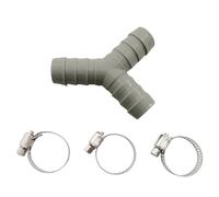 Washing Machine Drain Hose Y Type Reducer Plastic Connector for Split Pipe Connection Three Way Adapter Dish Strainer for Kitchen Sink (Grey, One Size)