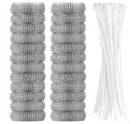 Washing Machine Drain Protection Filter Made from 304 Stainless Steel with Nylon Ties, Effectively Collecting Lint and Debris to Reduce Plumbing Risks (Sets of 24 pieces)