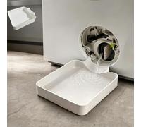 Washing Machine Drain Tray,Washing Machine Filter Drain Tray,Leak-Proof Water Catch Tray for Front Load Washing Machine, Easy Install Under Drain Filter for Basement,Prevent Floor Spills & Damage