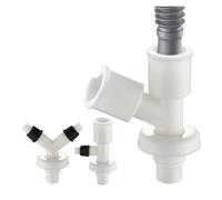 Washing Machine Drainage Connector Drain Pipe Three-way Washbasin Sewer Tee Sink Floor Hose Y-type Bifurcated Three-head(D)