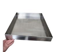 Washing Machine Drip Tray， 304 SS Condensate Drain Pan Rectangular Drip Tray Multisize AC/WaterHeater FloorSeepage(50x20cm(20x8in))