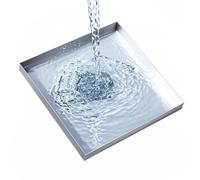 Washing Machine Drip Tray， 304 Stainless Steel AC Drip Tray Water Catcher Leakproof Plant Various Sizes(60x110cm(24x43in))