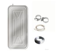 Washing Machine Drip Tray， Outdoor Stainless Steel Air Conditioner Condensate Drain Pan, Multiple Sizes(38x84x3cm/15x33x1in)