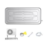 Washing Machine Drip Tray， Stainless Steel Air Conditioner Drip Tray with Drain Pipe, Multiple Sizes(84x39cm/33x15in)