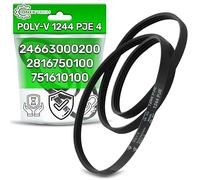 Washing Machine Drum Belt Poly-V 1244 PJE 4 with Original Code 24663000200 2816750100 751610100 for Beko for Blomberg for Arcelik for Smeg - Warranty 5 Years - ONIX TECH