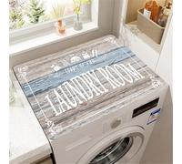 Washing Machine Dust Cover Pad,Non-Slip Washer And Dryer Covers For The Top,Washer Or Dryer Top Protector Mat,Dust Proof Quick Drying Topper Pad For Laundry,Kitchen,Home Decor (Color 3,60 x60 cm)