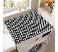 Washing Machine Dust Proof Mat Absorbent Tablecloth Rose Flowers Geometric Lattice Print Refrigerator Cover Pad Non-slip Kitchen Sink Tableware Drying Drainage Mat (Colourful 6,40x50 cm)
