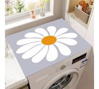 Washing Machine Dust Proof Mat Absorbent Tablecloth Rose Flowers Geometric Lattice Print Refrigerator Cover Pad Non-slip Kitchen Sink Tableware Drying Drainage Mat (Colourful 2,60x60 cm)
