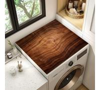 Washing Machine Dust Proof Sun Protection Mat Microwaves Refrigerator Top Mats Bathroom Rugs Drain Pad Coffee Table Pad Retro Wood Grain Print Kitchen Decorative (Pattern 4,50x50 cm)
