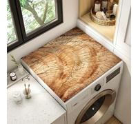 Washing Machine Dust Proof Sun Protection Mat Microwaves Refrigerator Top Mats Bathroom Rugs Drain Pad Coffee Table Pad Retro Wood Grain Print Kitchen Decorative (Pattern 2,50x50 cm)