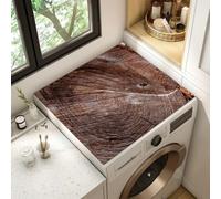 Washing Machine Dust Proof Sun Protection Mat Microwaves Refrigerator Top Mats Bathroom Rugs Drain Pad Coffee Table Pad Retro Wood Grain Print Kitchen Decorative (Pattern 3,50x60 cm)