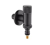 Washing Machine Faucet All-Copper Washing Machine Faucet Short Automatic Water-Stop Snap-On Faucet Universal Quick-Open Faucet Black Universal