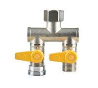 Washing Machine Faucet one Inlet Two Outlet Splitter Two-Way Three-Way Four-Way Valve DN15 DN20 Adapter(3)