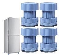 Washing Machine Feet Pads - 380g Shock Absorber Feet, Bottom Pattern Upgrade Design, 2.68x3.15 Inch Scale + 4 Piece Set, Non Slip Rubberised Texture Grip - for Refrigerator & Household Appliances