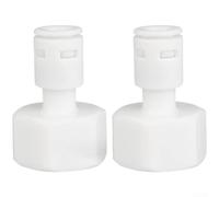 Washing Machine Filter Assembly 2 Pack Pump Drain Kit for Beko Front Load Washer Lint Hair Catcher Mesh Screen Replacement Parts White ABS(4 to 2)