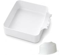 Washing Machine Filter Drain Tray Collection Tray Cleaning Bowl Leak Protection Fits Front Loader 7" x 7" White 2 Piece Set