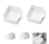 Washing Machine Filter Drain Tray Collection Tray Cleaning Bowl Leak Protection Fits Front Loader 7" x 7" White 4 Piece Set