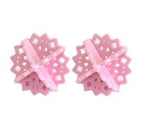 Washing Machine Hair Removal Device Clothes Clean Laundry Ball Retaining Filter Snowflake Hollowed Out Anti-Winding Laundry Ball,2pcs Pink,China