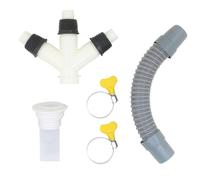 Washing Machine Hose Outlet Inlet Adapter Pipe Connector Basin Drain Tee Joint Splitter Connector Drainage Hose Coupling(B)