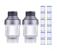 Washing Machine Inline Pre Filter with 3/4 Inch Thread for Hard Water Treatment and Filter Life Monitoring (2pcs)
