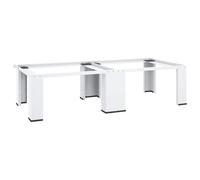 Washing Machine Pedestal Stand Holder Raiser Dryer Pedestal Stand White vidaXL