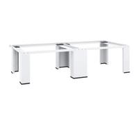 Washing Machine Pedestal Stand Holder Raiser Dryer Pedestal Stand White vidaXL