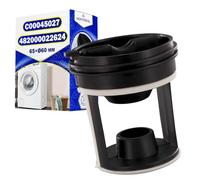 Washing Machine Pump Filter 65 x Ø 60 mm with the Original Code 045027 C00045027 for Indesit for Whirlpool - Warranty 10 Years - MONTERAL