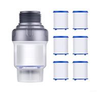 Washing Machine Scale Filter Compatible with Electric Water Heater 3/4 Inch Standard Thread ABS Material and Multi Cartridge Layout (1pc)