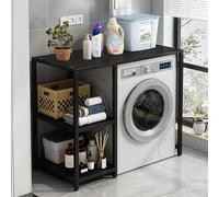 Washing Machine Shelf Over Washer Storage Rack Free-Standing Laundry nizer Space-Saving Design for Laundry Room Black (L110cm/43in)