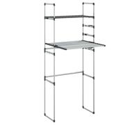 Washing Machine Shelf Storage Rack Toilet Bathroom Aluminium vidaXL