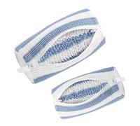 Washing Machine Shoe Bag 2 Pieces Microfibre with Hidden Zip, Reusable Bags, Washing Machine Shoe Bag 360° for Sneakers, Sports and Casual - Blue White