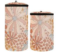 Washing Machine Shoe Bag Retro 70s 60s Floral Shoe Washing Bag For Sneakers Sneaker Laundry Bag Shoe Bag For Washer 2 Pcs, Retro 70s 60s Floral, One Size