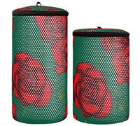 Washing Machine Shoe Bag Set of 2 Washable Red Rose Flower Flower Laundry Bag - Multi - 1 Size Modern, multi-coloured, 1 size, modern