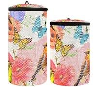 Washing Machine Shoe Bag Sneaker Laundry Bag Set of 2 Laundry Bag Shoes Laundry Bag For Shoes In Washing Machine Spring Flowers Bloom, Multicolor, 1 size, Modern, Multicolour, 1 size, modern