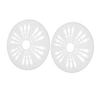 Washing Machine Spin Cap Cover 23.5cm 2pcs White Plastic | Automatic Washer Accessory, Clothes Pressing Pad, Dehydration Barrel Cover