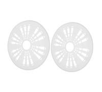 Washing Machine Spin Cap Cover 2pcs White Plastic Press Pad