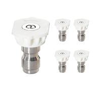 Washing Machine Spray Nozzle - Multi-Degree Nozzle | Quick Connector Pressure Washer | Wear Resistant Spray Tip Kit for Landscapes and Garden Patios | Power Washer Easy